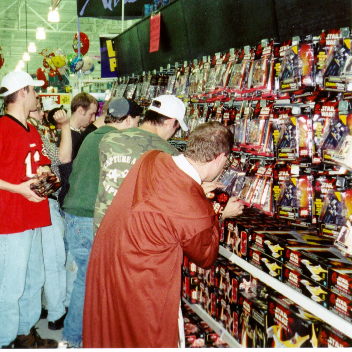 toy aisle at 12:01 a.m. - May 3, 1999
