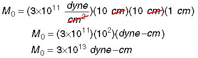 M0=3e11(dyne/cm^2)10(cm)10(cm)1(cm) = 3e13 dyne-cm